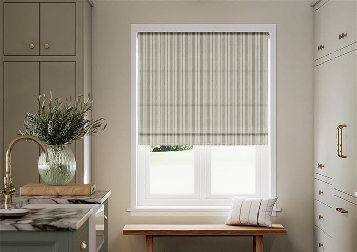 Santorini Stripe, Seaglass - Twist&Fit Roman Blind - Image 3